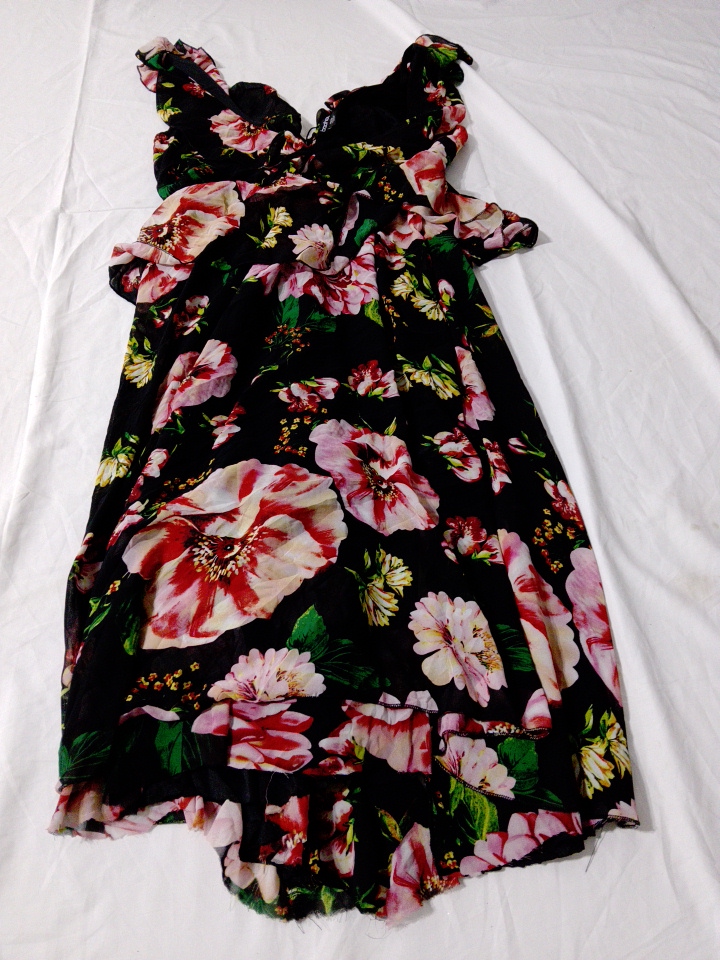 boohoo Floral Ruffle Mini Dress