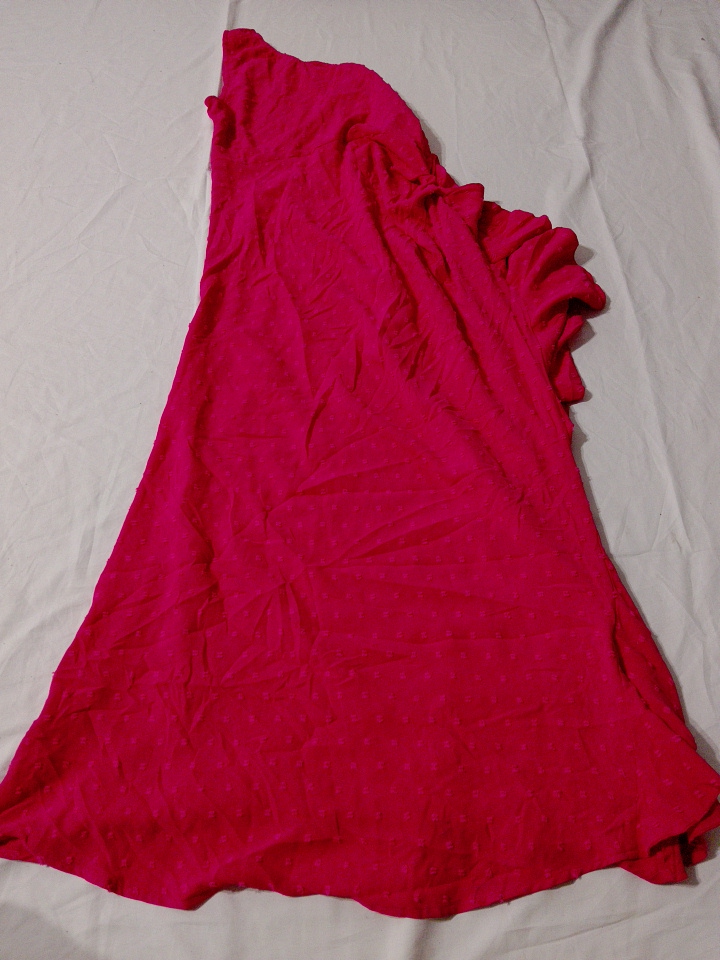 Blouse à volants rouges