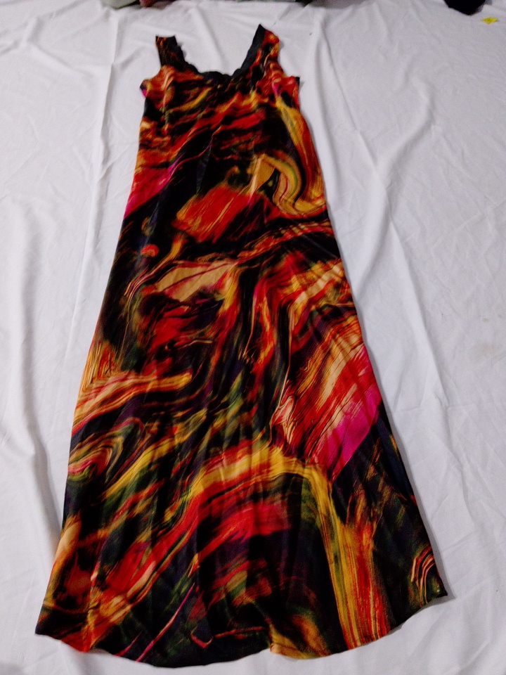 ASOS Design Multicolored Abstract Print Maxi Dress
