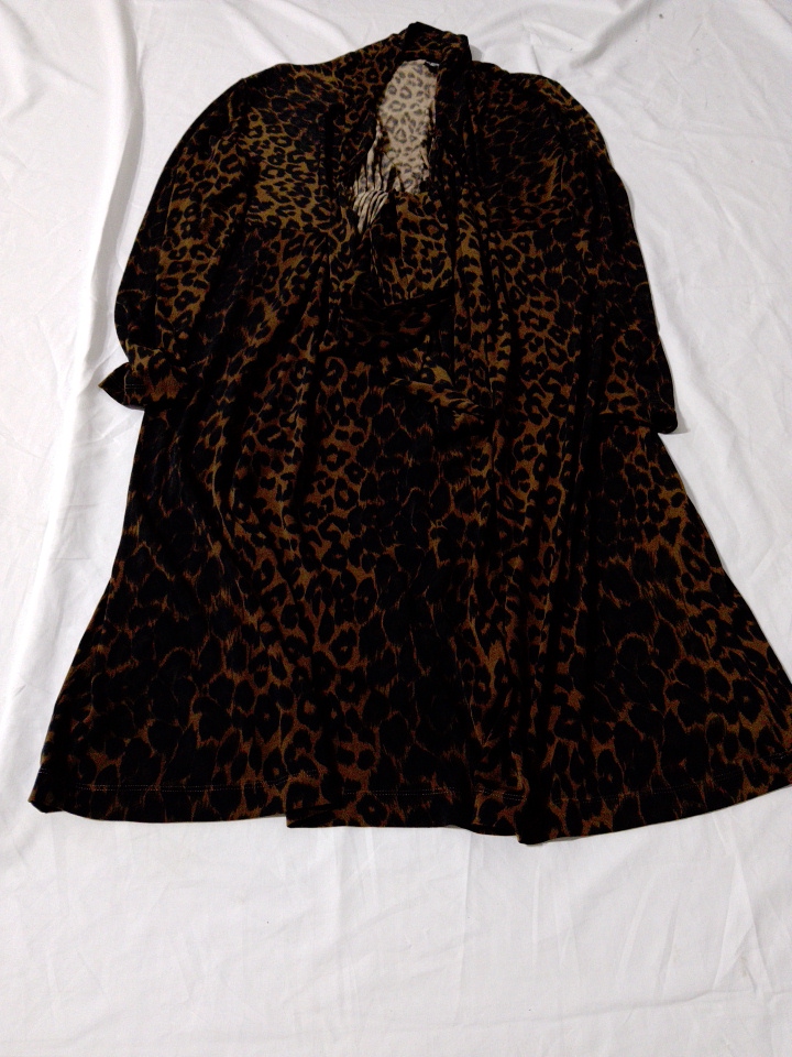 Blusa Kimono de Estampa de Leopardo