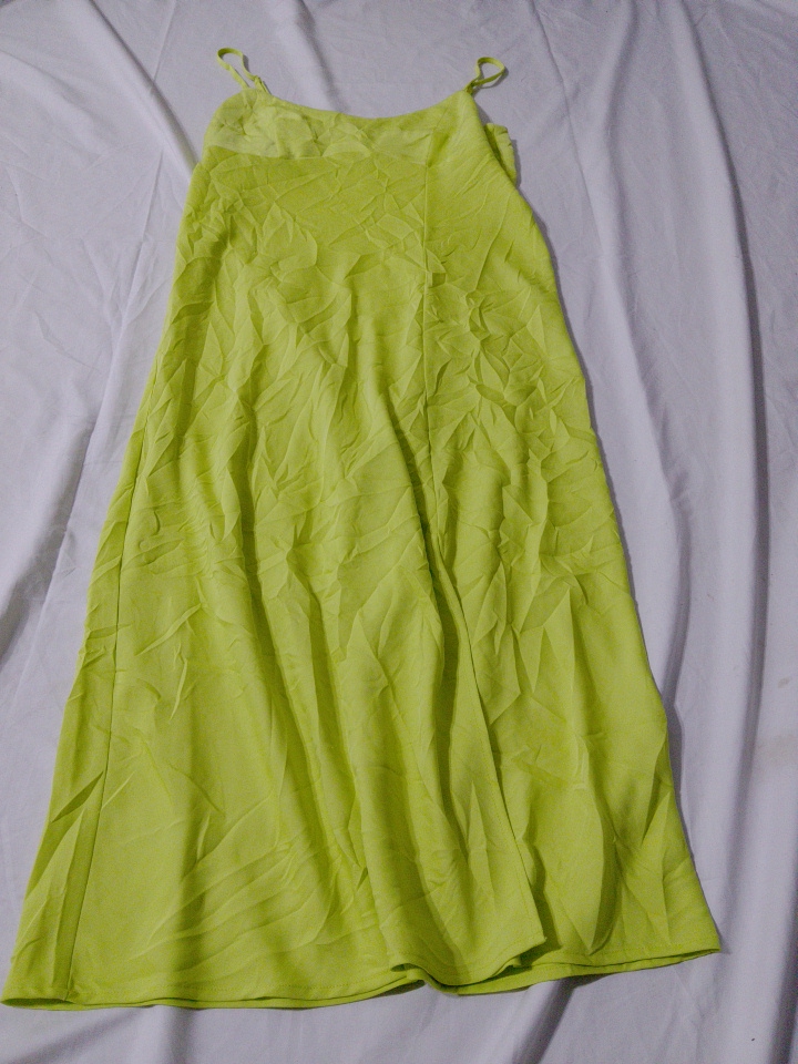 Vestido Slip Verde Limão