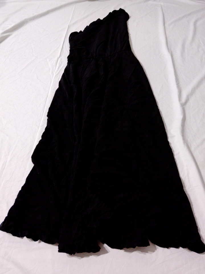 Black One-Shoulder Maxi Dress