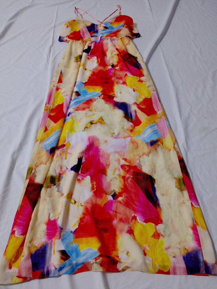H&M Multicolor Abstract Print Maxi Dress