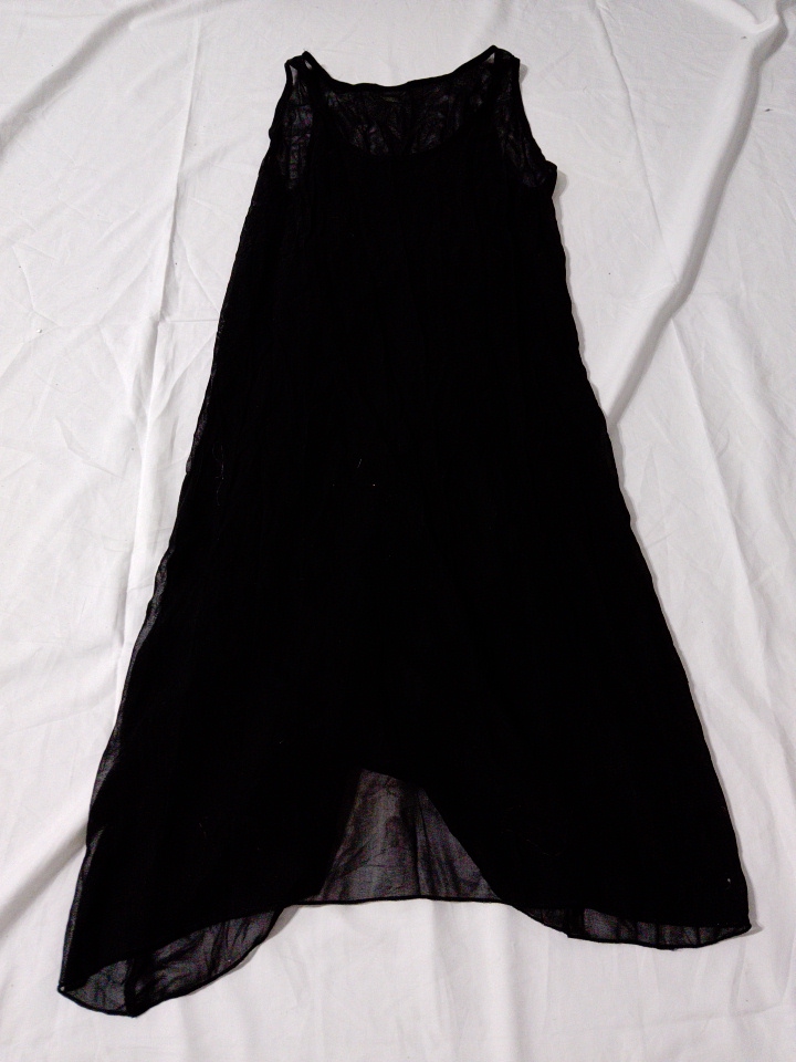 Robe maxi transparente noire sans marque