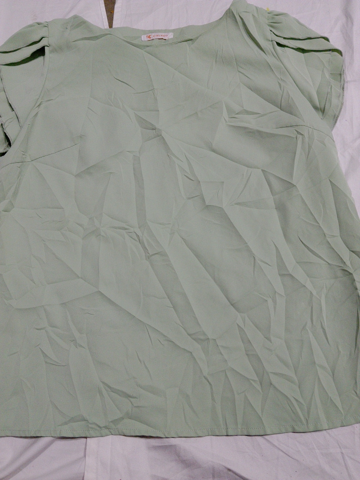 Kirundo Green Puffed Sleeve Blouse