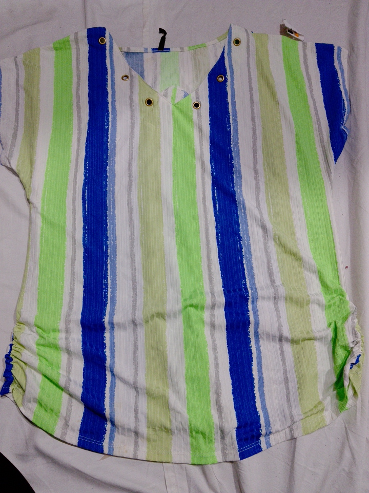 Striped V-Neck Blouse