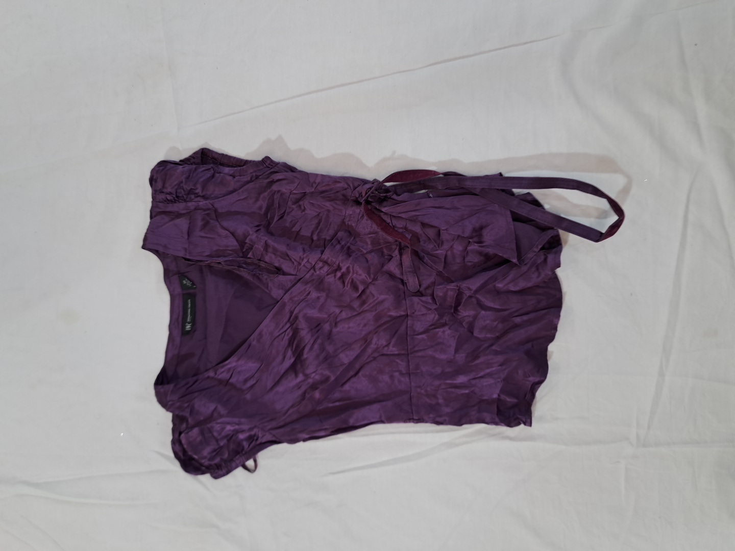 INC International Concepts Purple Wrap Blouse