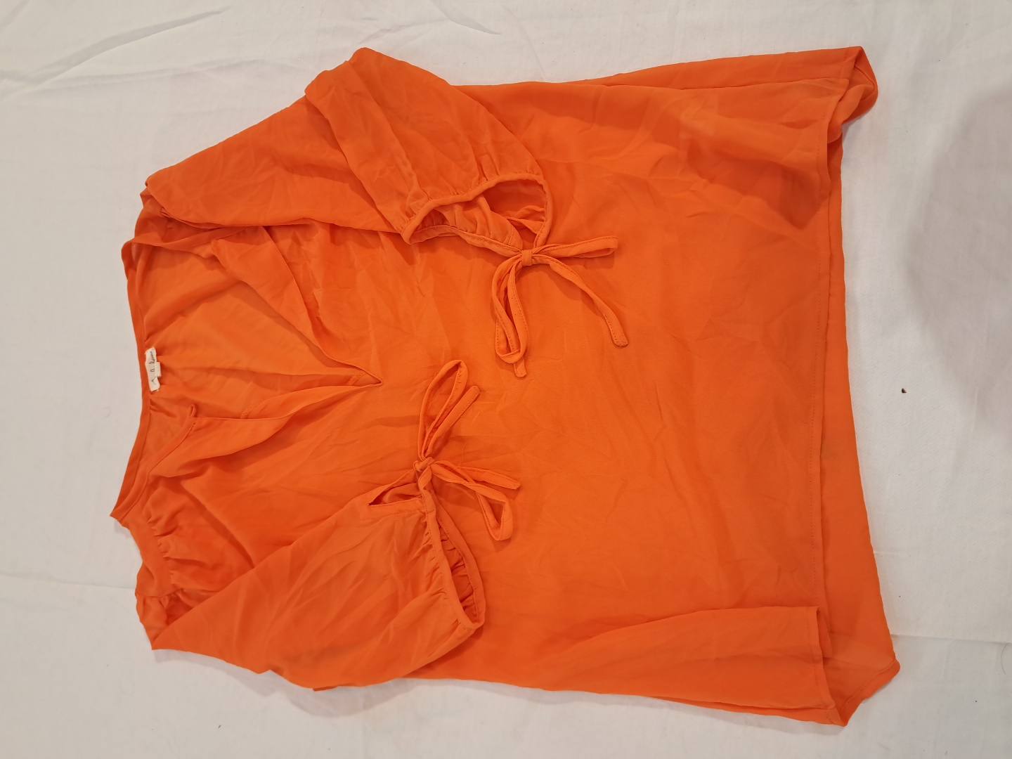 Blouse transparente orange Annabella Femme