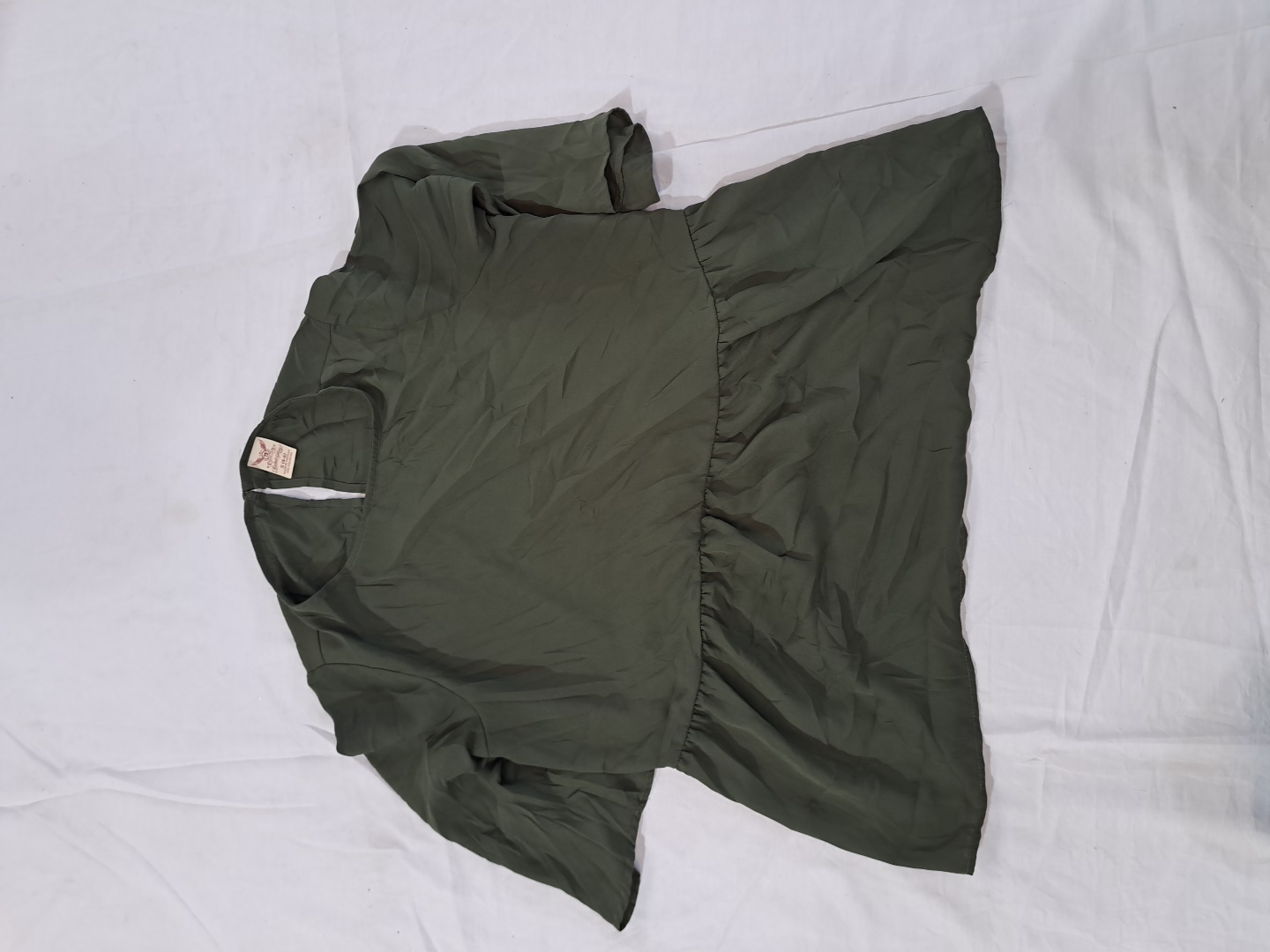 Faded Glory Green Ruffle Blouse