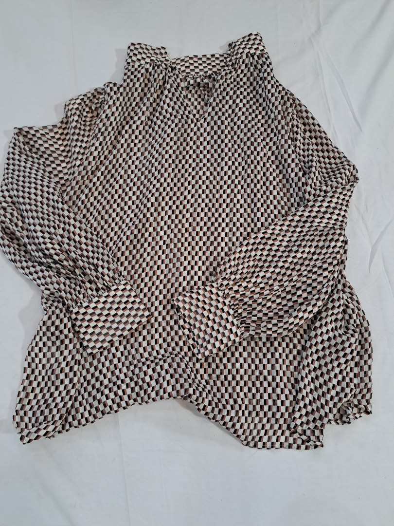 Printed Checkered Blouse