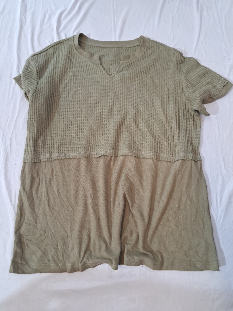 Cropped V-Neck de Malha sem Marca