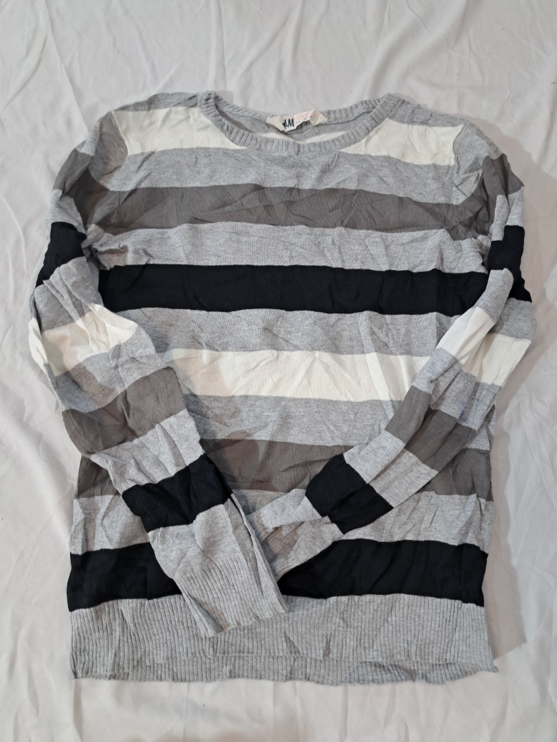 H&M Striped Round Neck Sweater