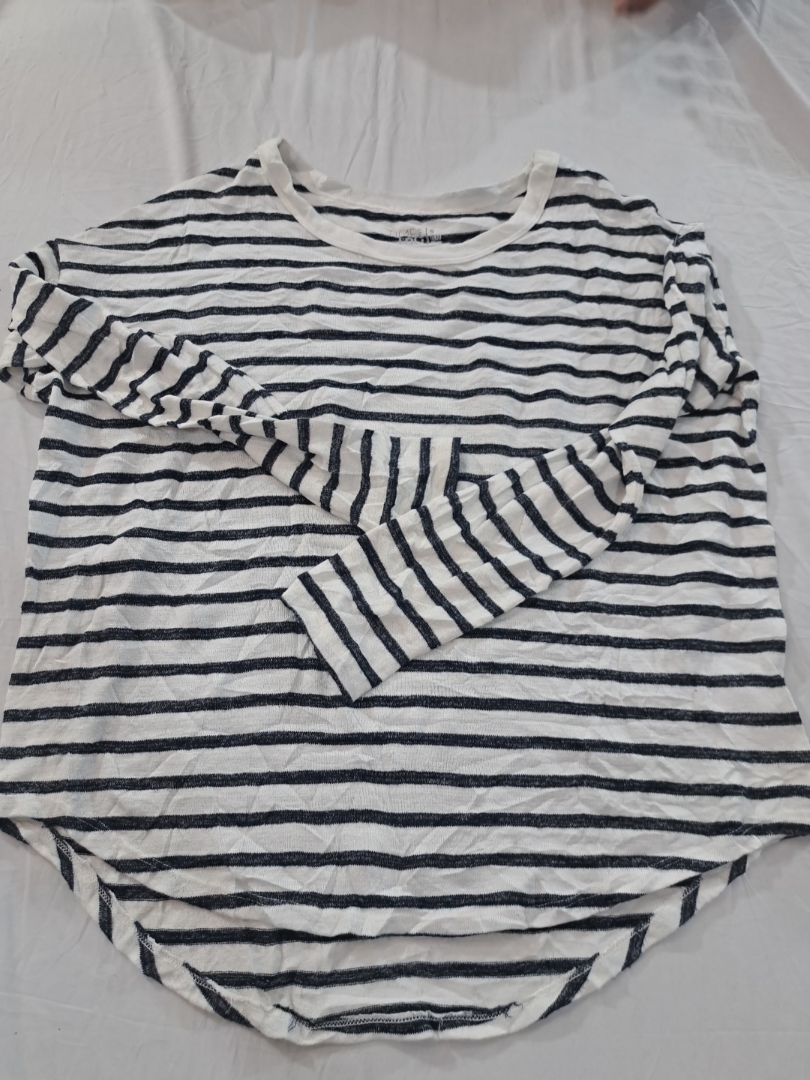 Time and Tru Striped Long Sleeve T-Shirt