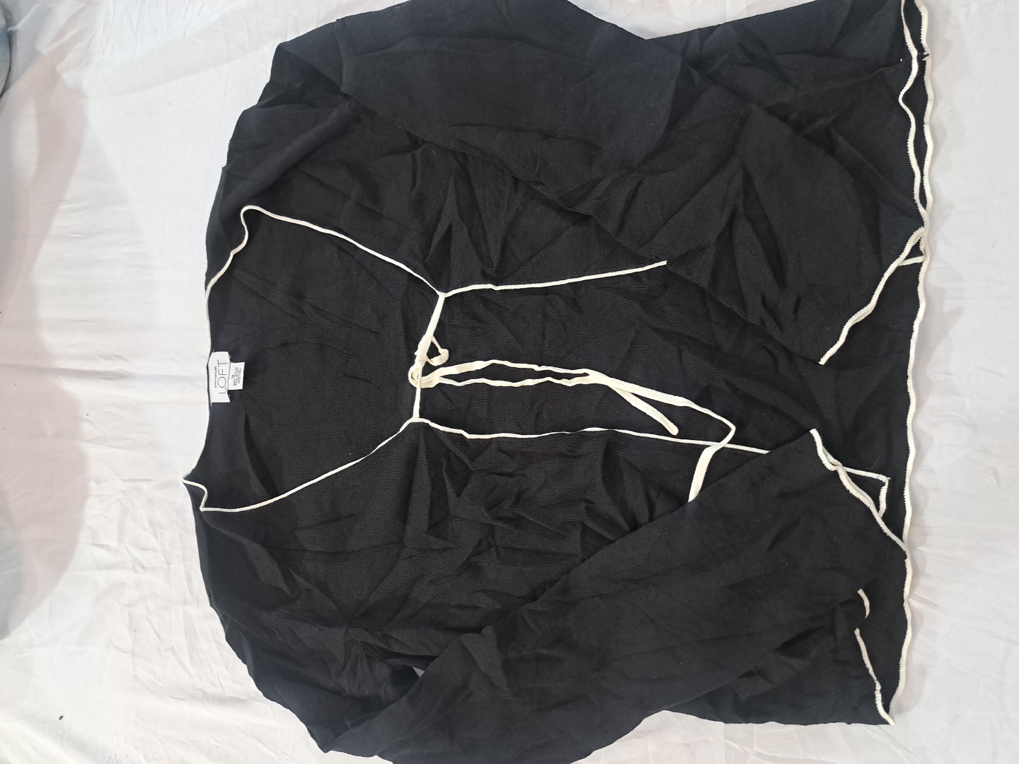 Cardigã de Malha Preto Ann Taylor Loft