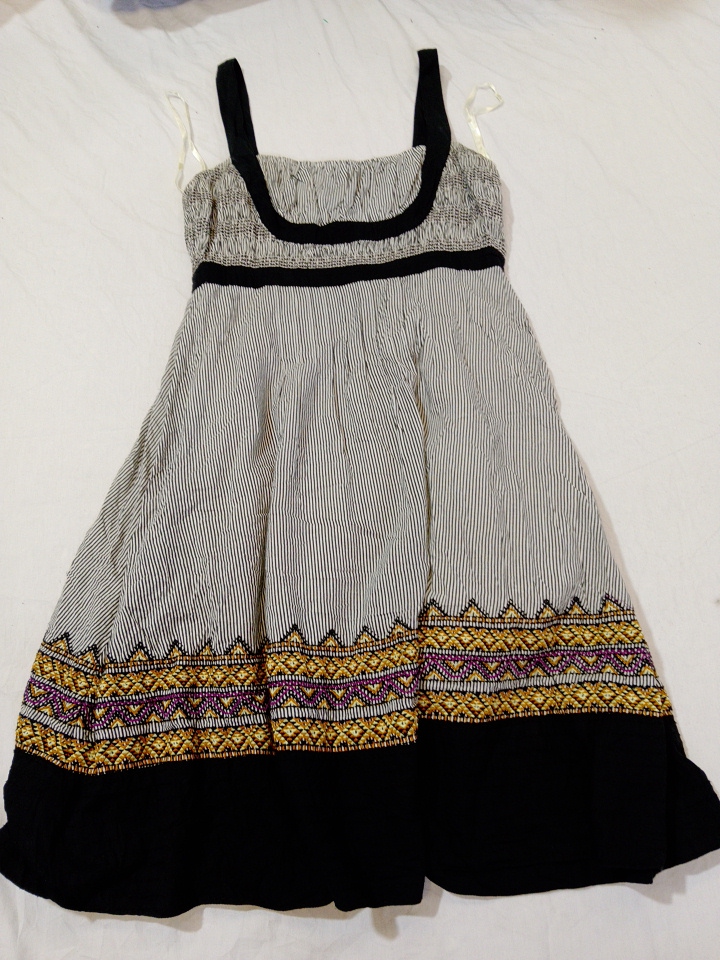 Vestido Mini Listrado Sem Mangas Lush