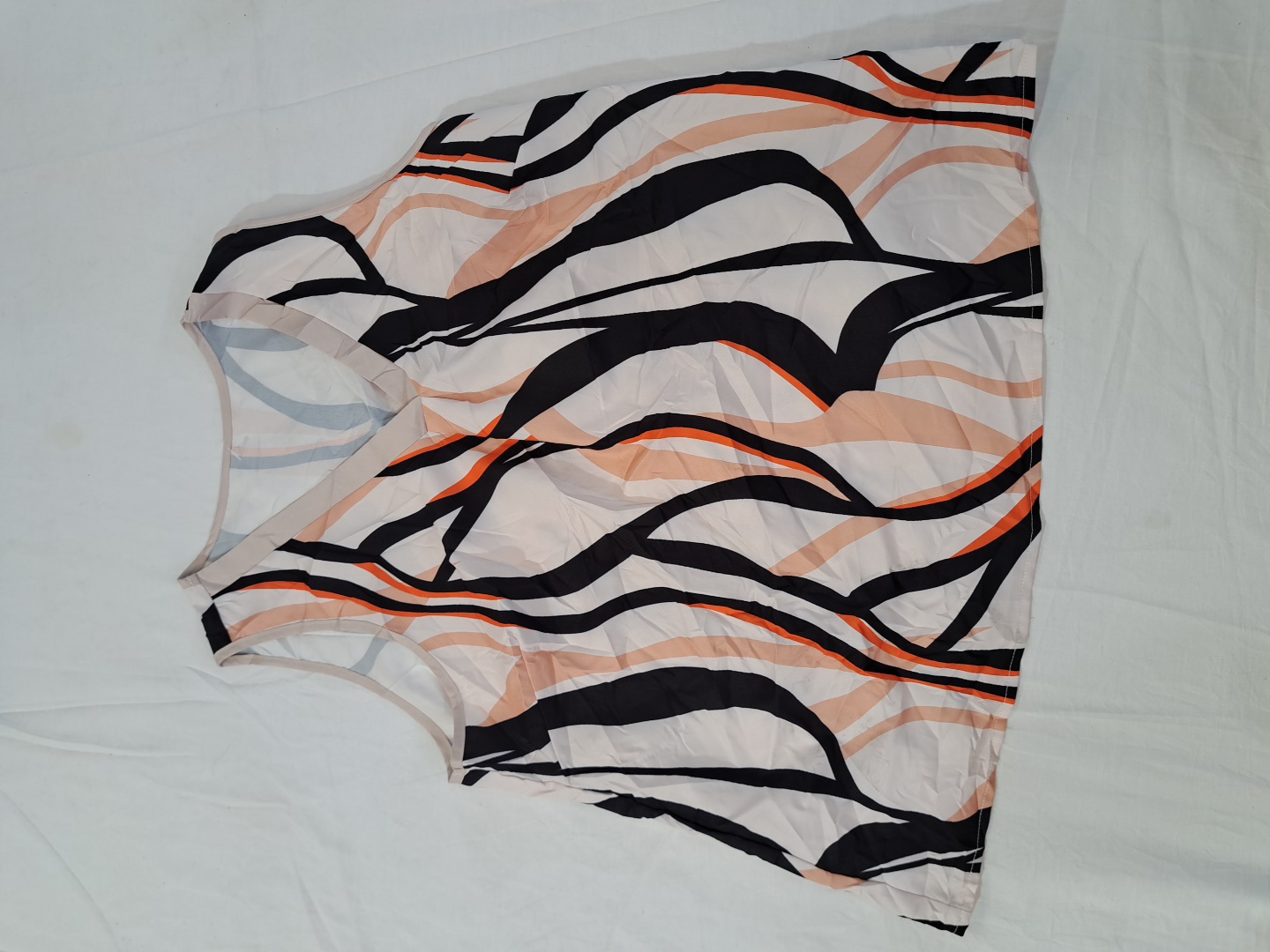 Bedrucktes ärmelloses V-Ausschnitt Tanktop