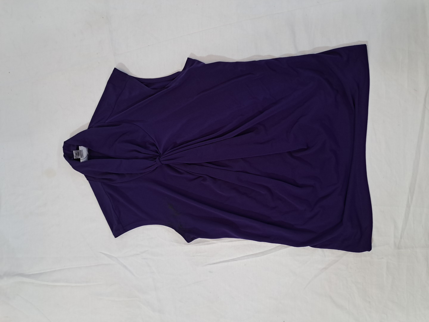 Worthington Purple Sleeveless Twist Blouse