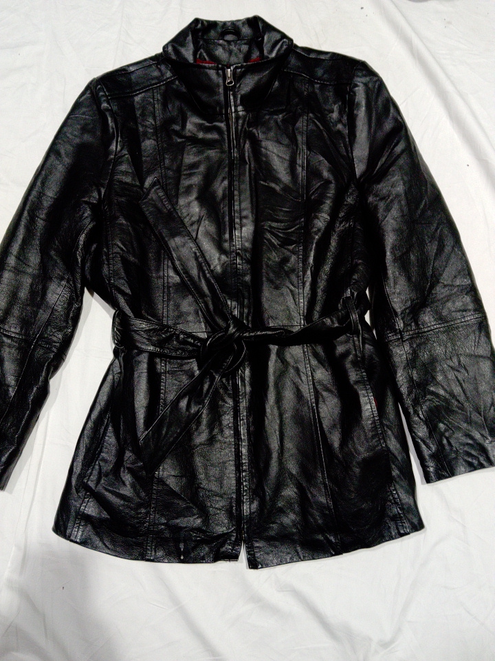 Unbranded schwarze Lederjacke