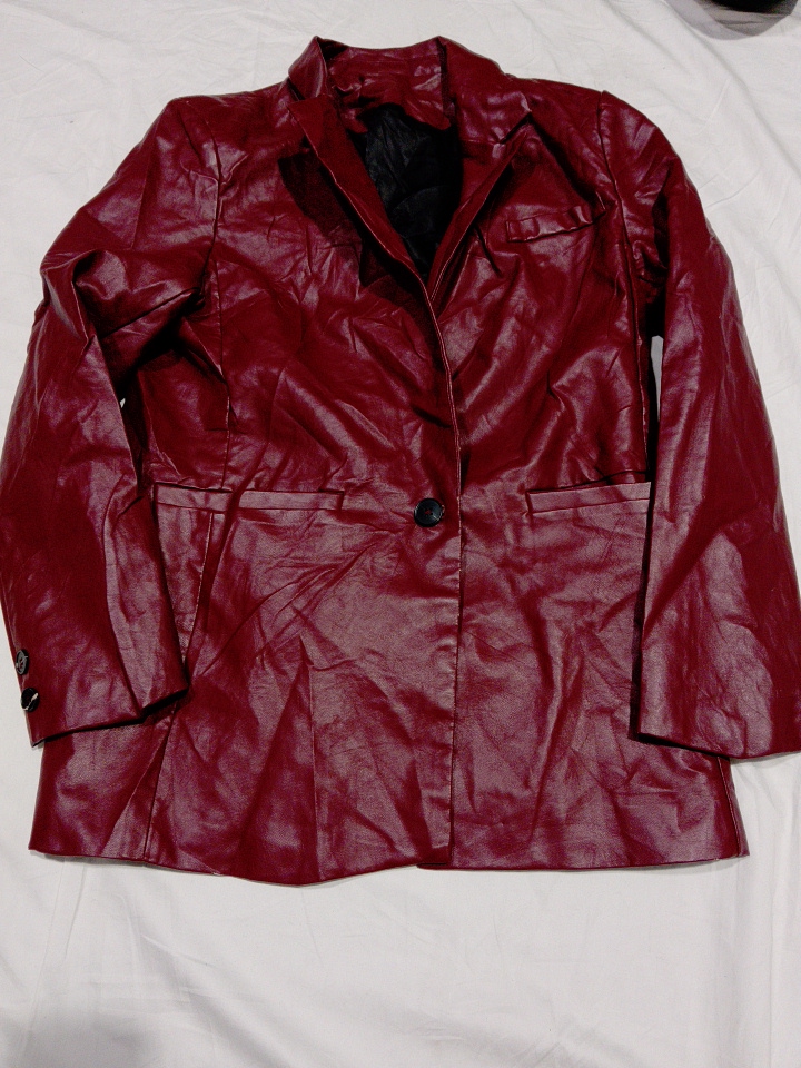 Red Leather Blazer