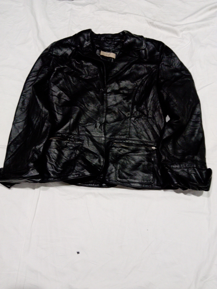 H&M Veste en cuir noir
