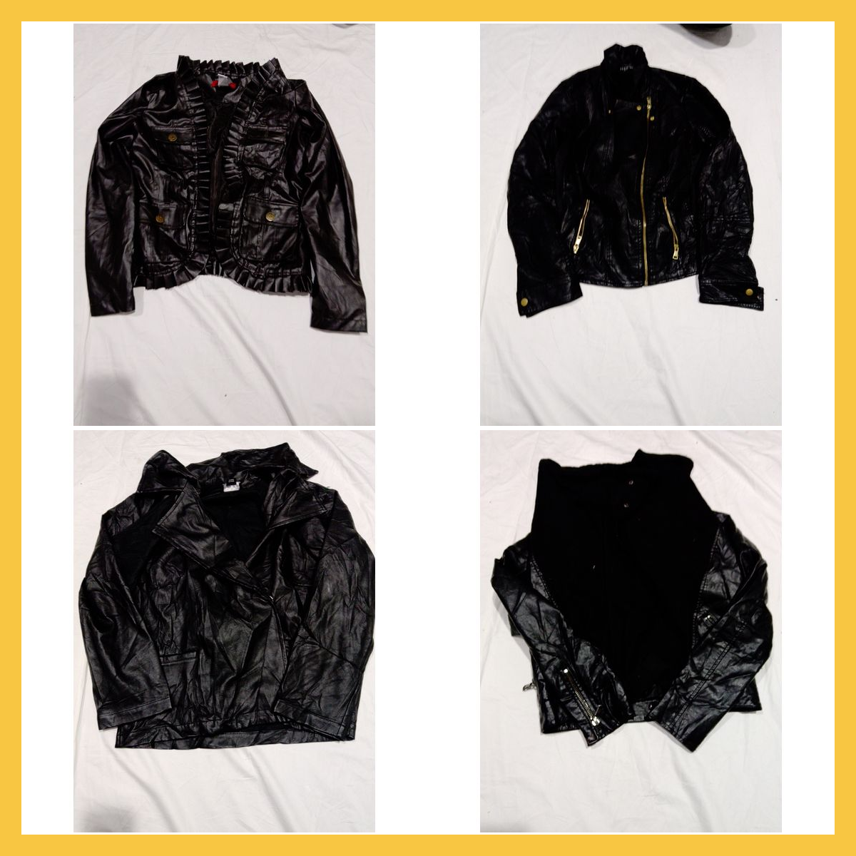 Leather Jacket Bundle - 11 Pc Mix of Baccini, Noze..