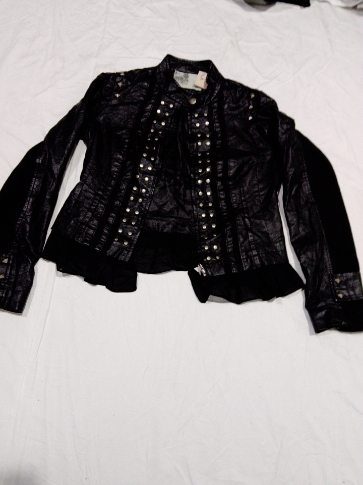 Ryu Black Studded Leather Jacket
