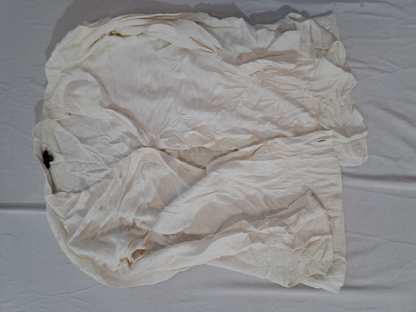 Cardigã Branco de Malha Petite da Talbots