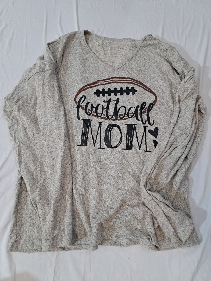 Football Mom Graphic Long Sleeve T-Shirt