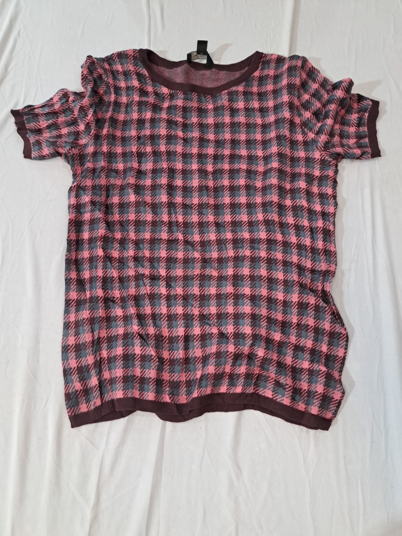 Ann Taylor Checkered Knit Sweater