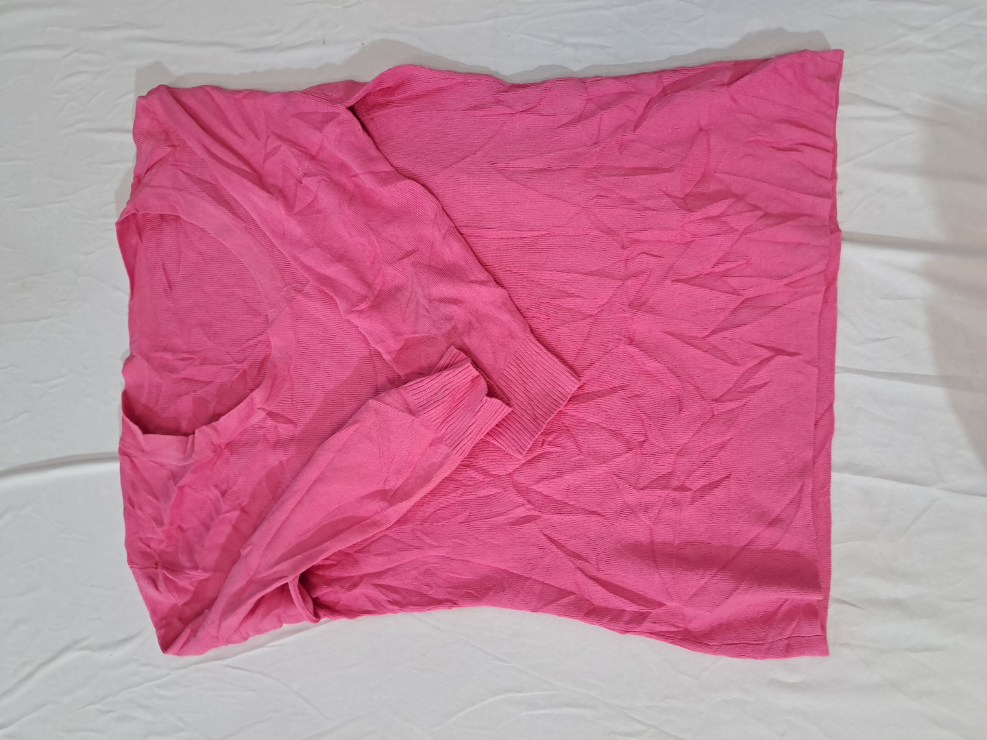 Rosa V-Ausschnitt Strickpullover