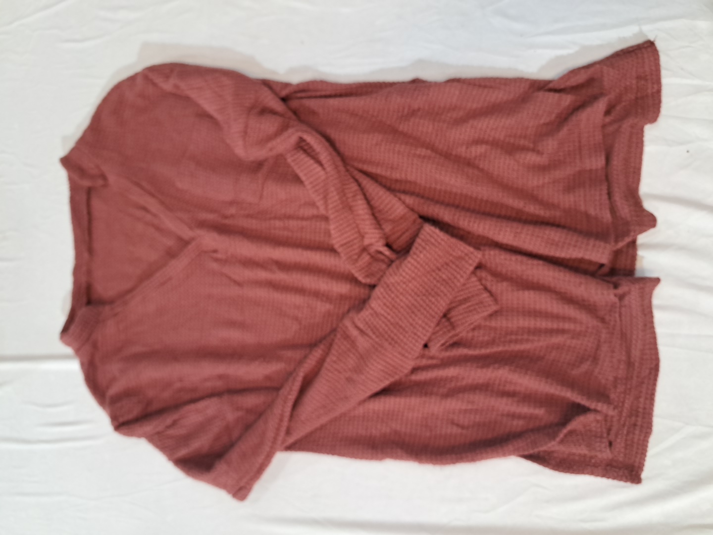 Rost V-Ausschnitt Langarm Strickpullover