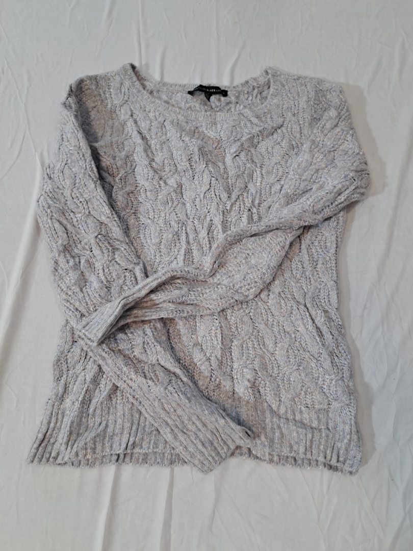 White House Black Market Gray Knit Cardigan