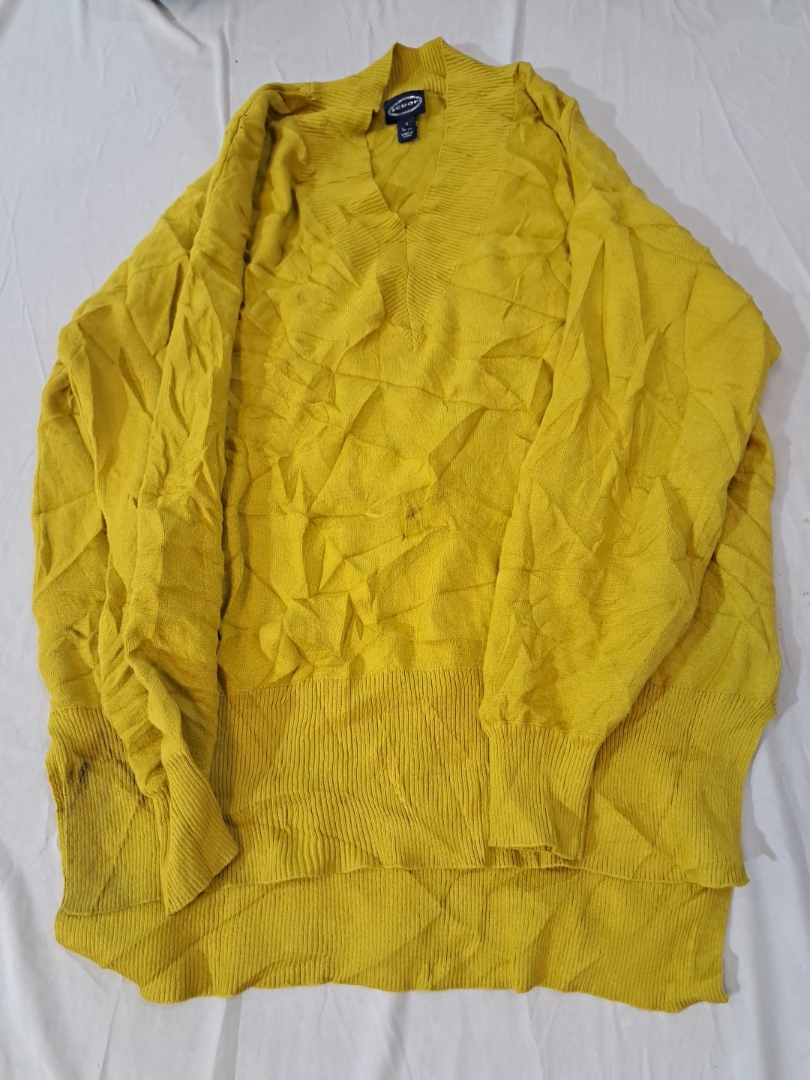 Scoop Yellow Knit Cardigan