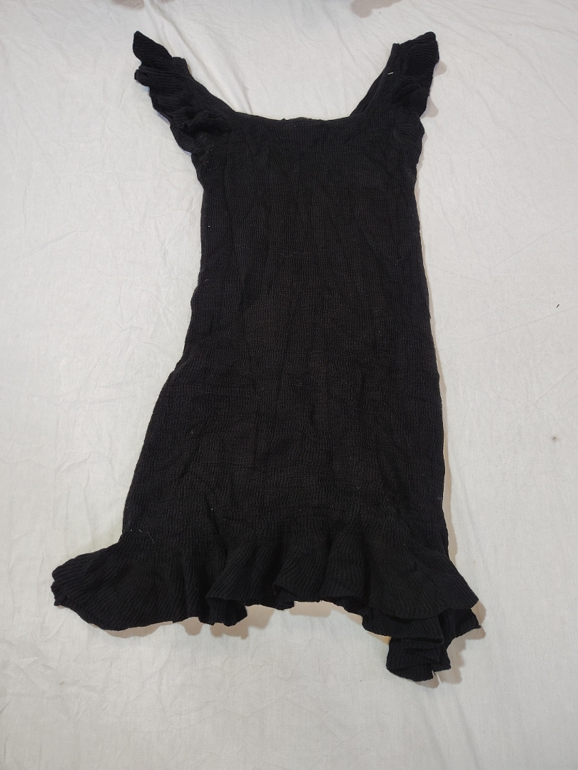 House of Harlow 1960 Black Ruffled Mini Dress