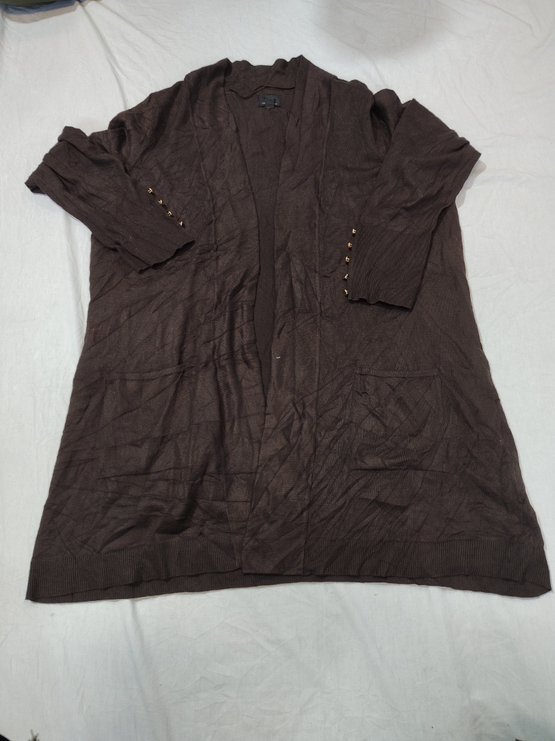 JM Collection Brown Knit Cardigan