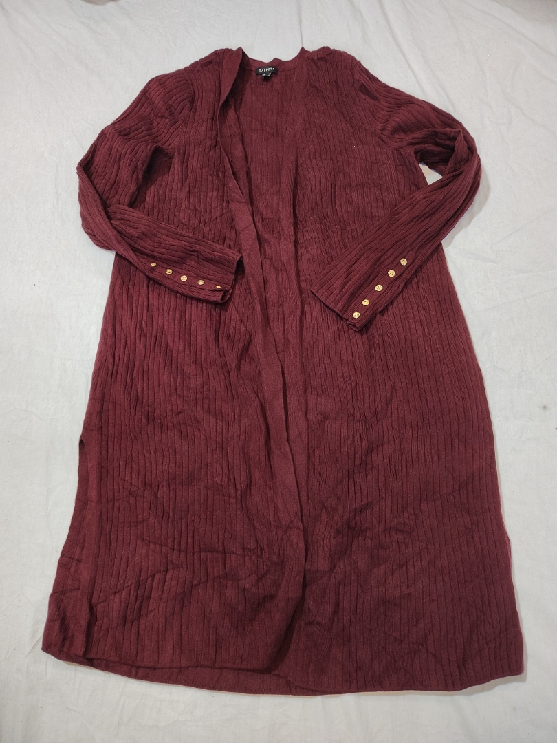 Talbots Maroon Knit Cardigan