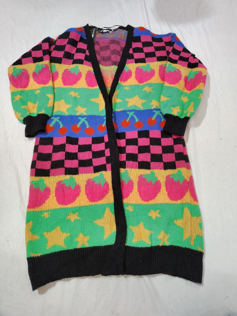 Cardigan en tricot multicolore Fashion Nova