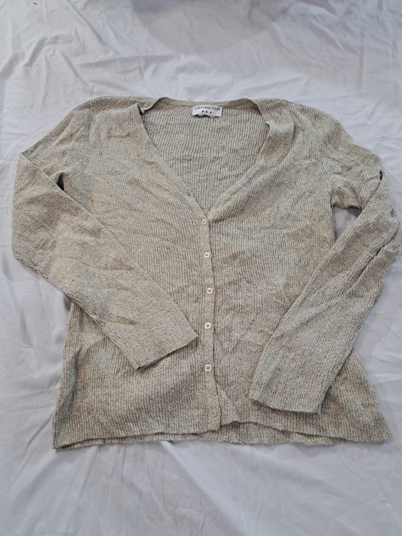 Carding Grey Knit Cardigan