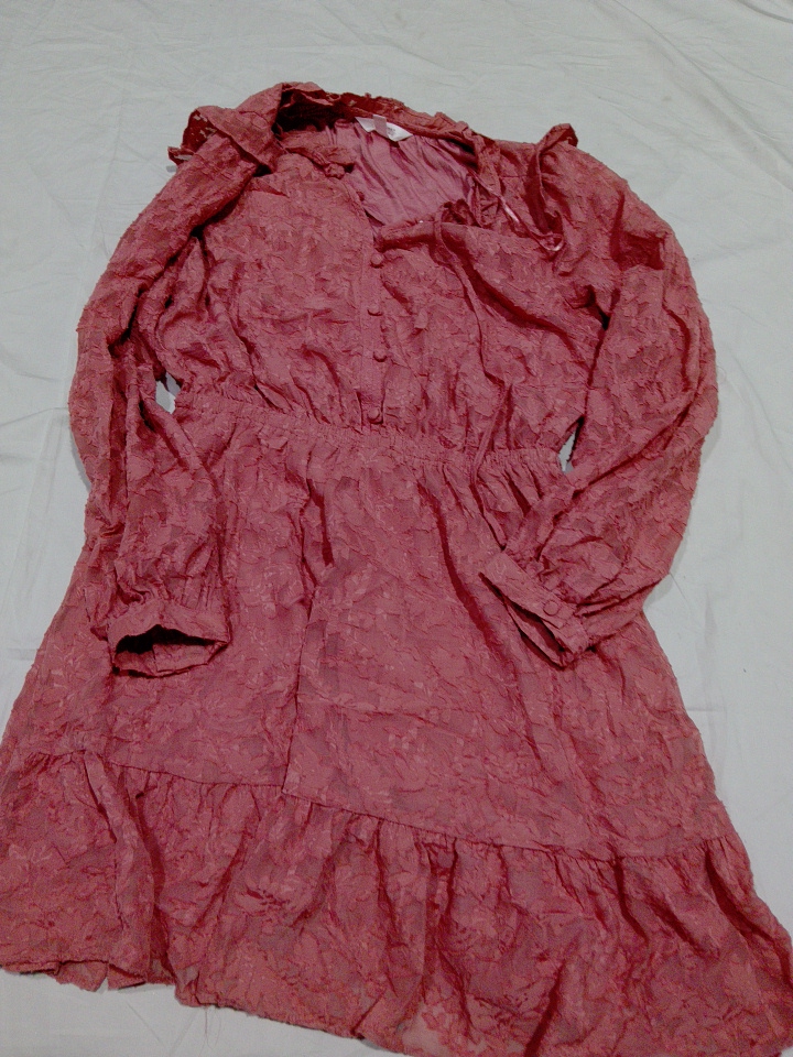 LC Lauren Conrad Ruffled Long Sleeve Dress