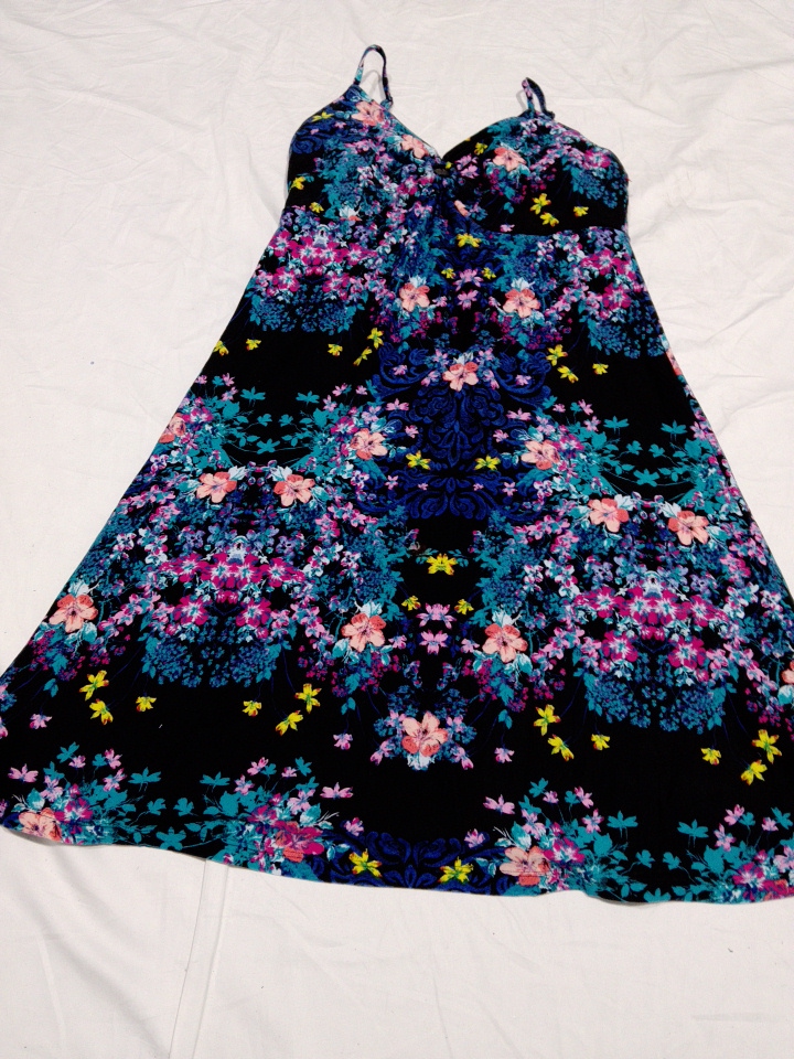 Printed Spaghetti Strap Midi Dress