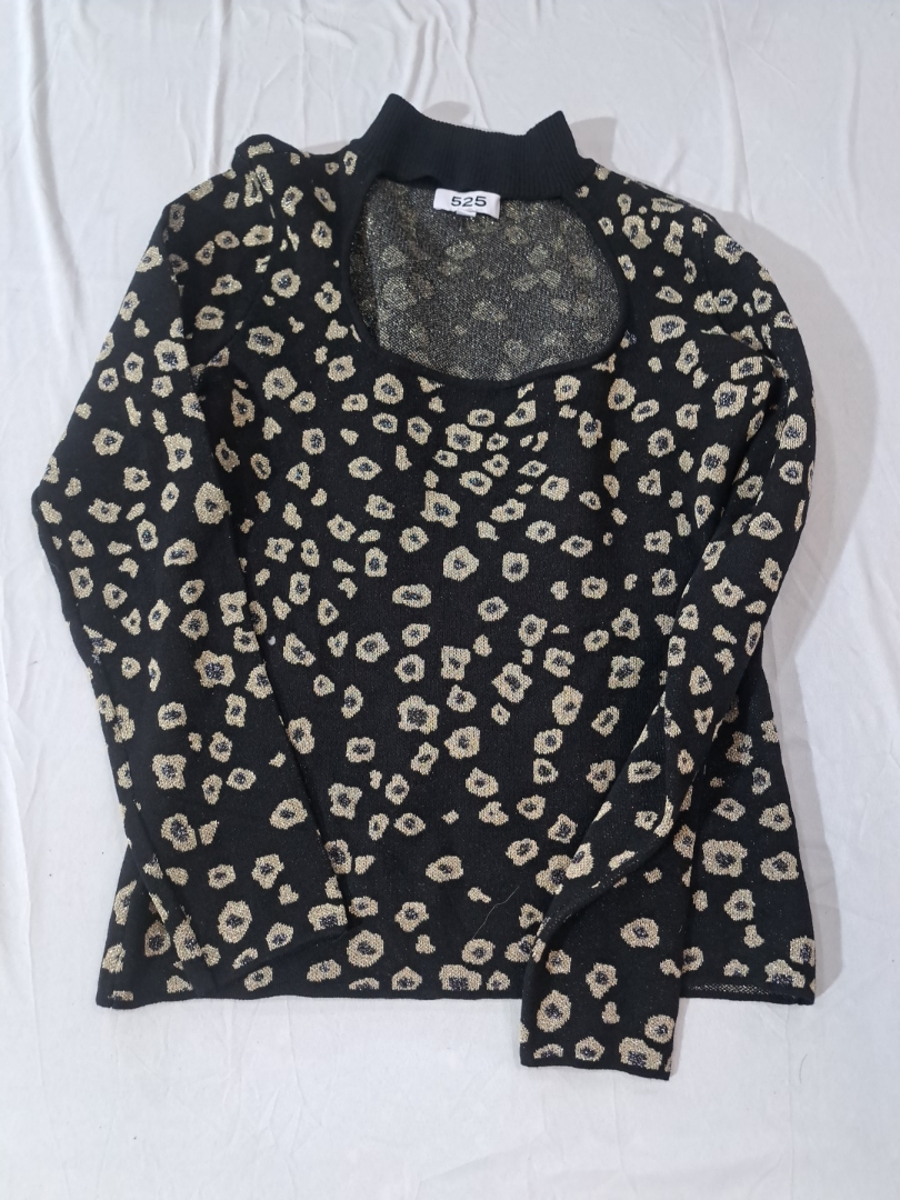 Suéter de Malha com Estampa de Leopardo da Zara