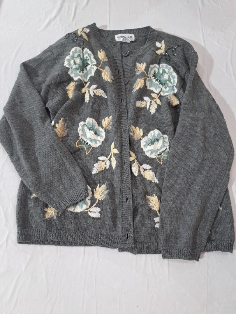 Cardigã de Malha Bordado Alfred Dunner