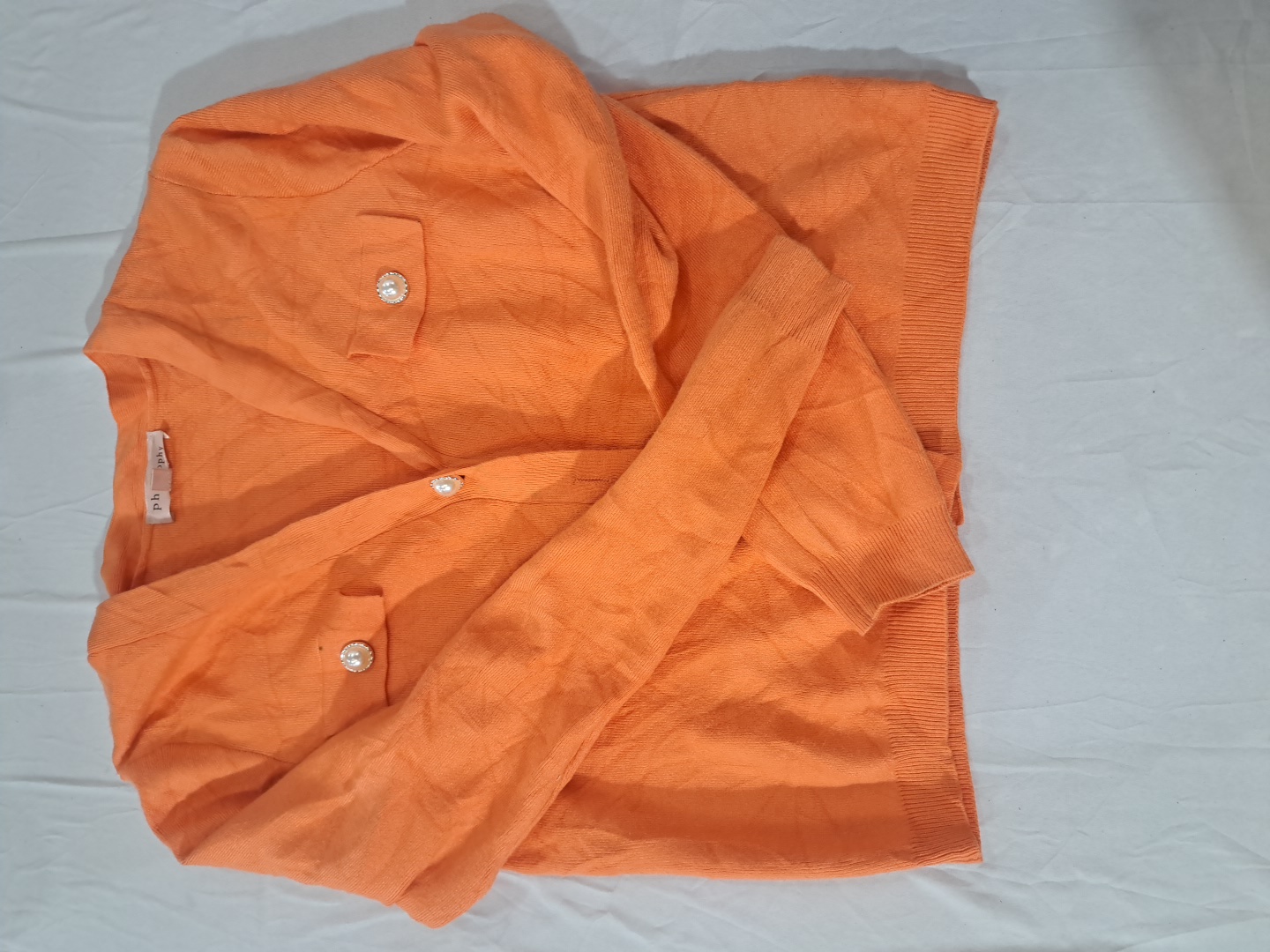 Philosophy Orange Knit Cardigan