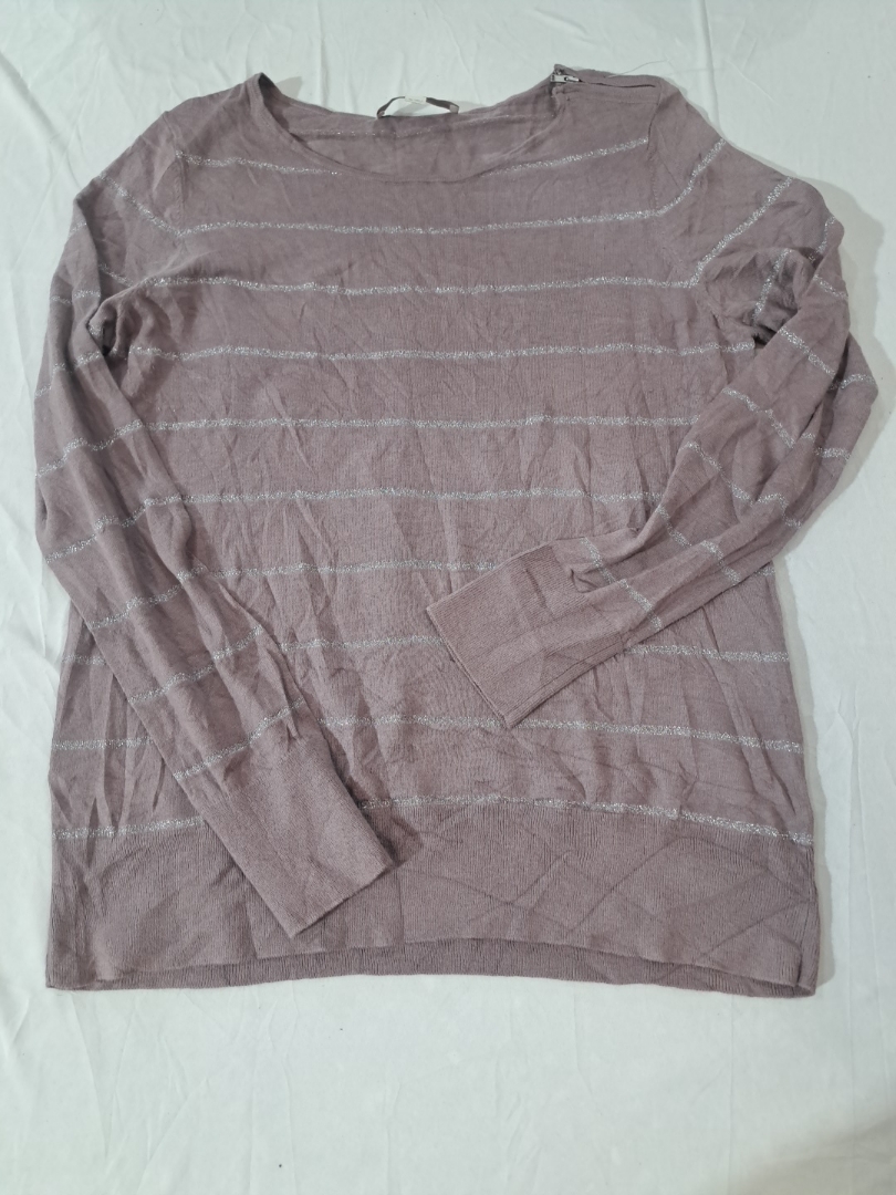 LOFT Striped Long-Sleeve Sweater