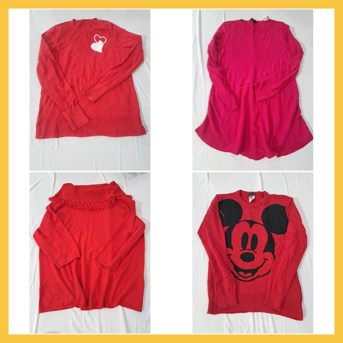Roter Strickpullover-Bundle - Guess, Disney, LOFT ..