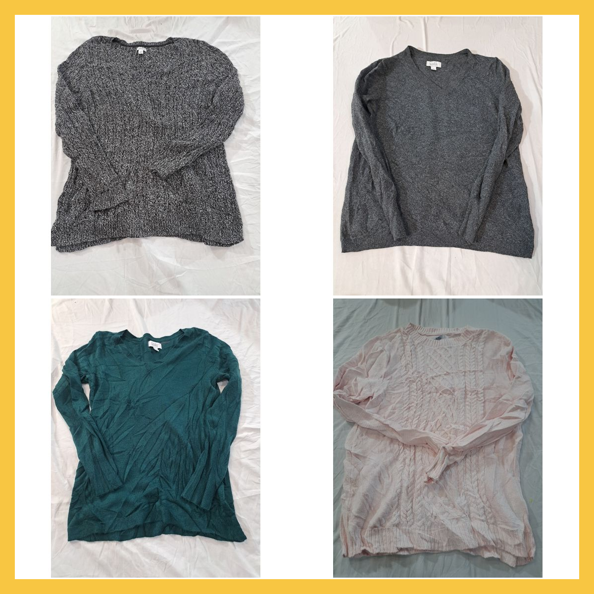 Croft & Barrow Sweater Bundle 6pcs Grau Grün Pink ..