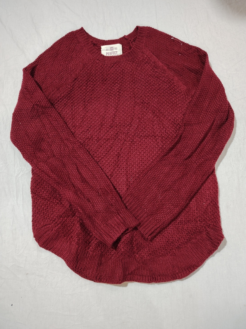 Red Knit Pullover Sweater