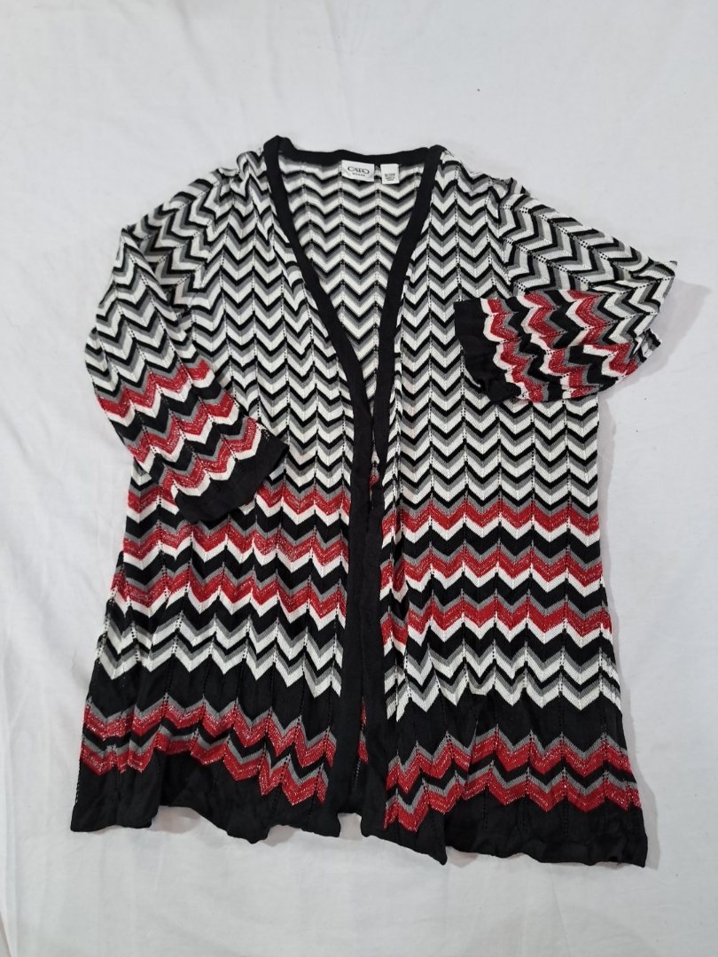 Cato Zigzag Knit Cardigan