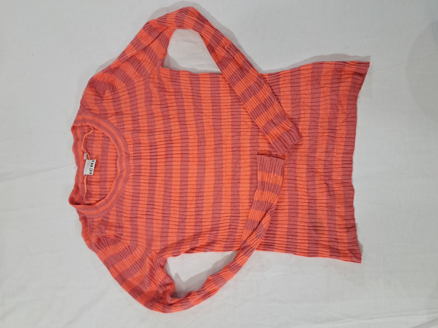 ICHI Striped Knit Sweater