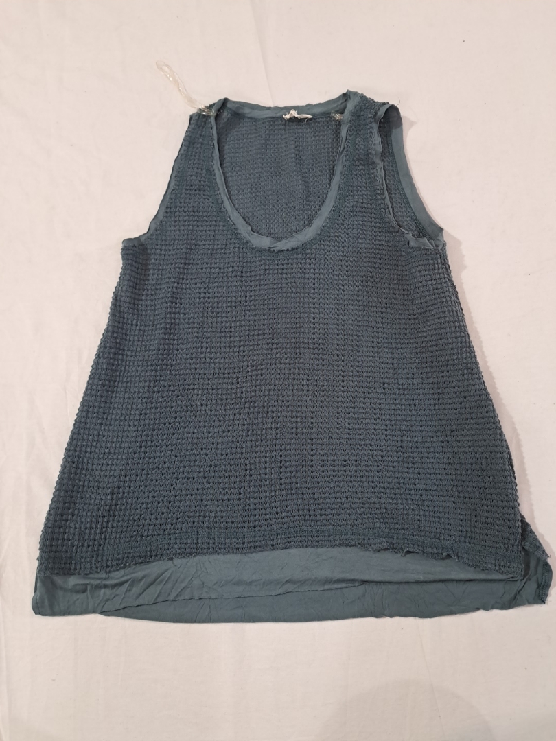 La Miel Grey Ribbed Tank Top